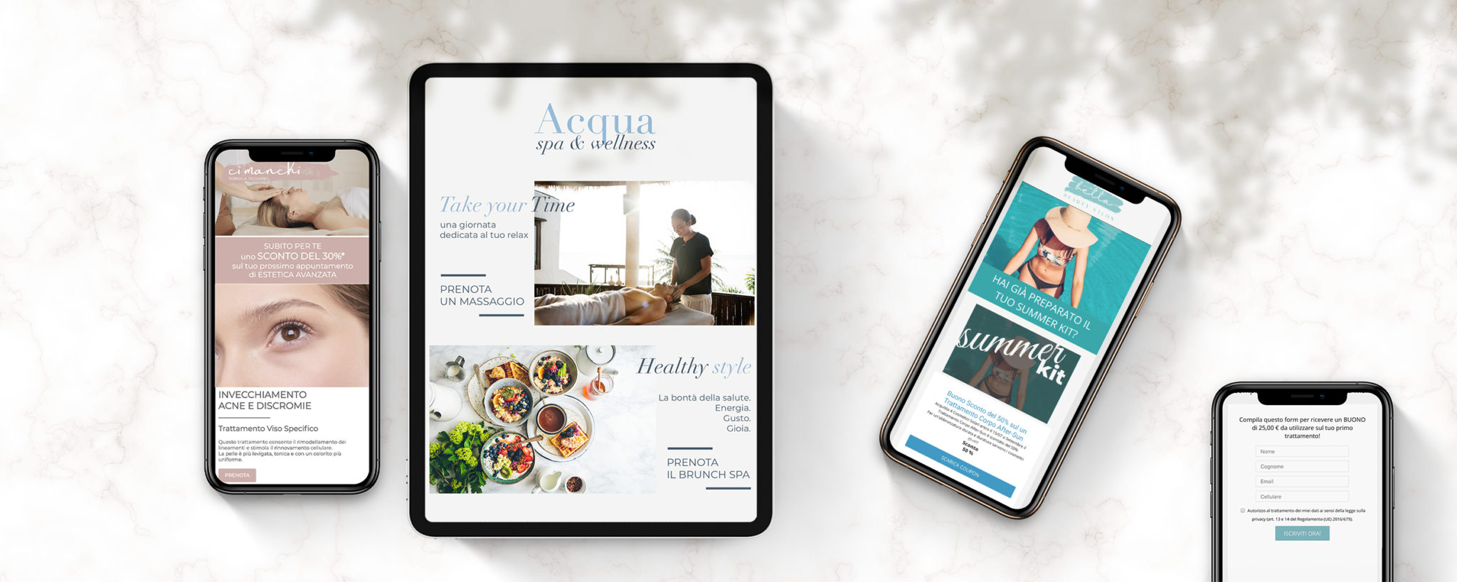 promozioni, coupon, prenotazione online, newsletter, marketing automatico marketing per saloni di bellezza