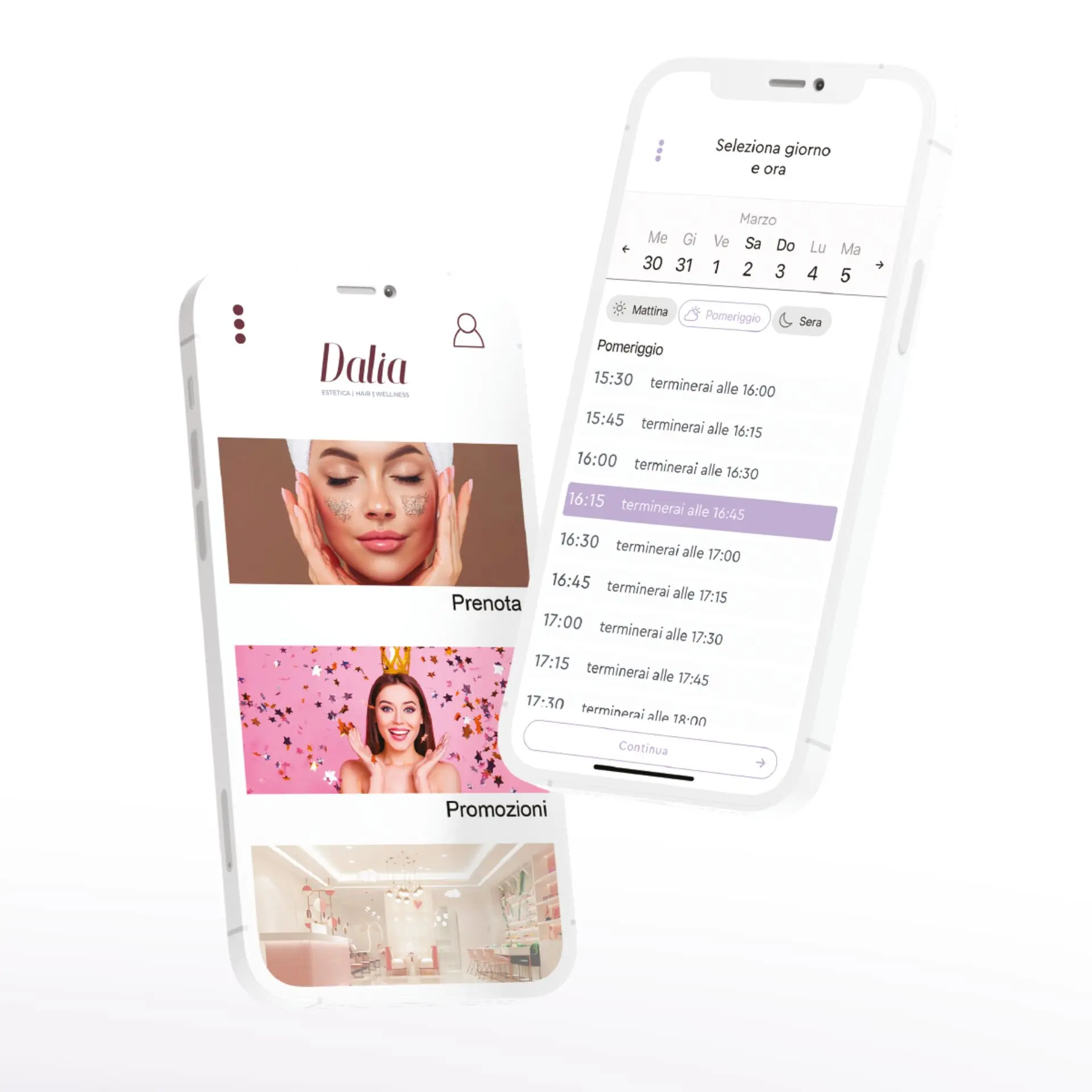 app per centro estetico e salone