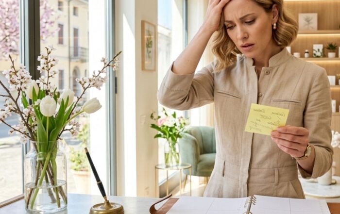 estetista stressata senza software gestionale